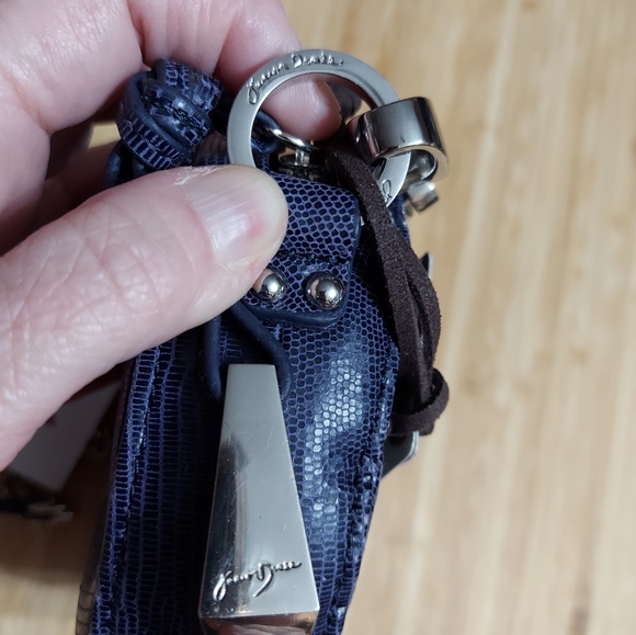 Junior Drake Italian Leather, Micro Cross Body Bag (Violet Ember, Blue Colo… - Picture 7 of 12